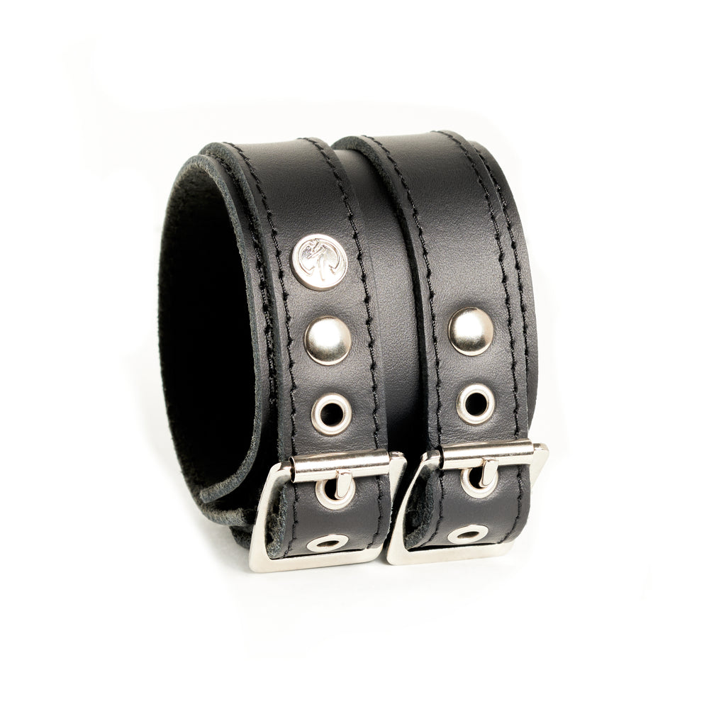 Double-Strap Leather Bracelet