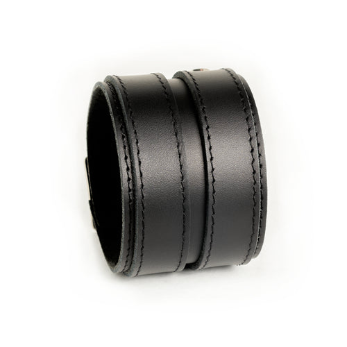 Double-Strap Leather Bracelet